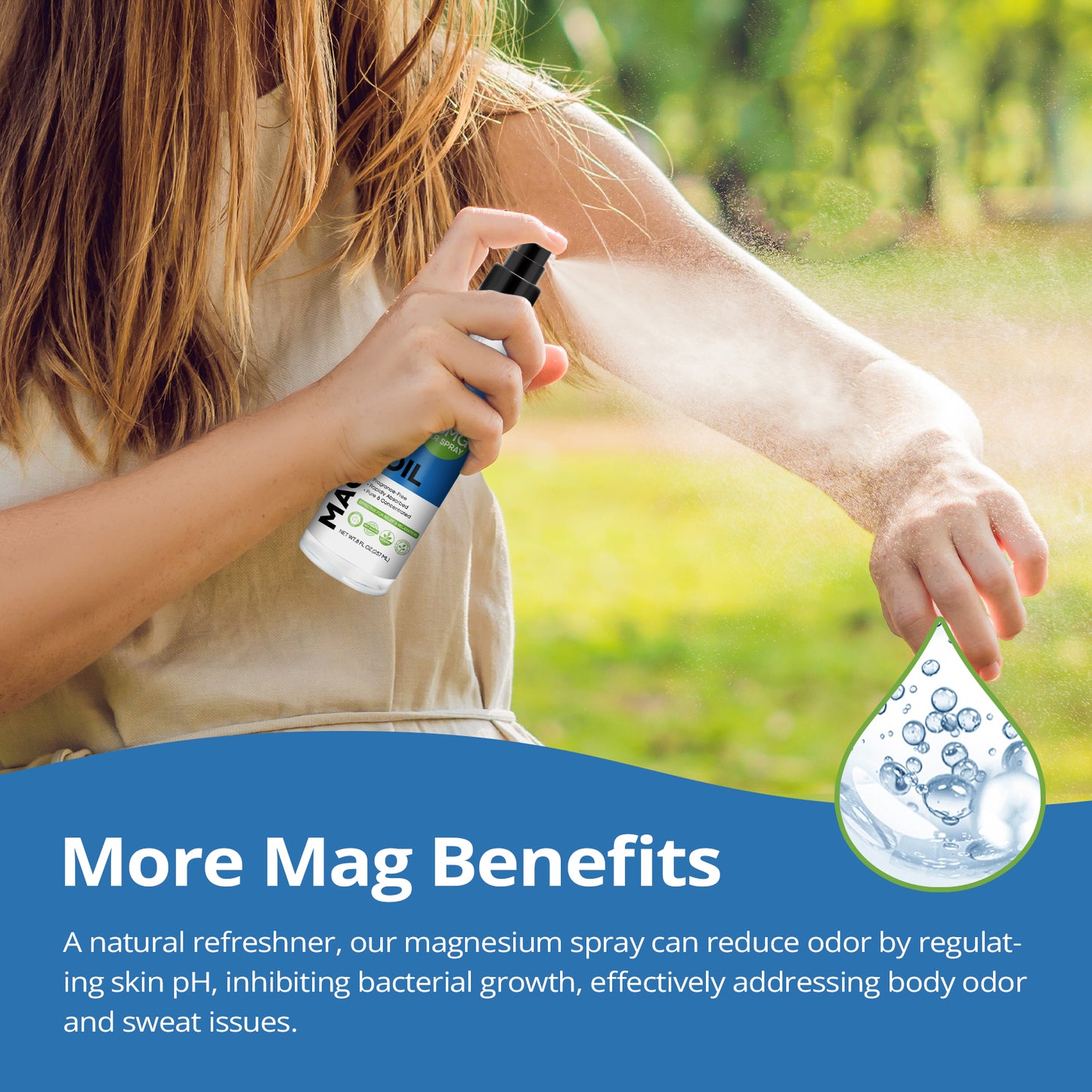 Fidus Pure Magnesium Oil Spray (25mg Magnesium in Each Spray) - Big 8 fl oz Topical Magnesium Chloride