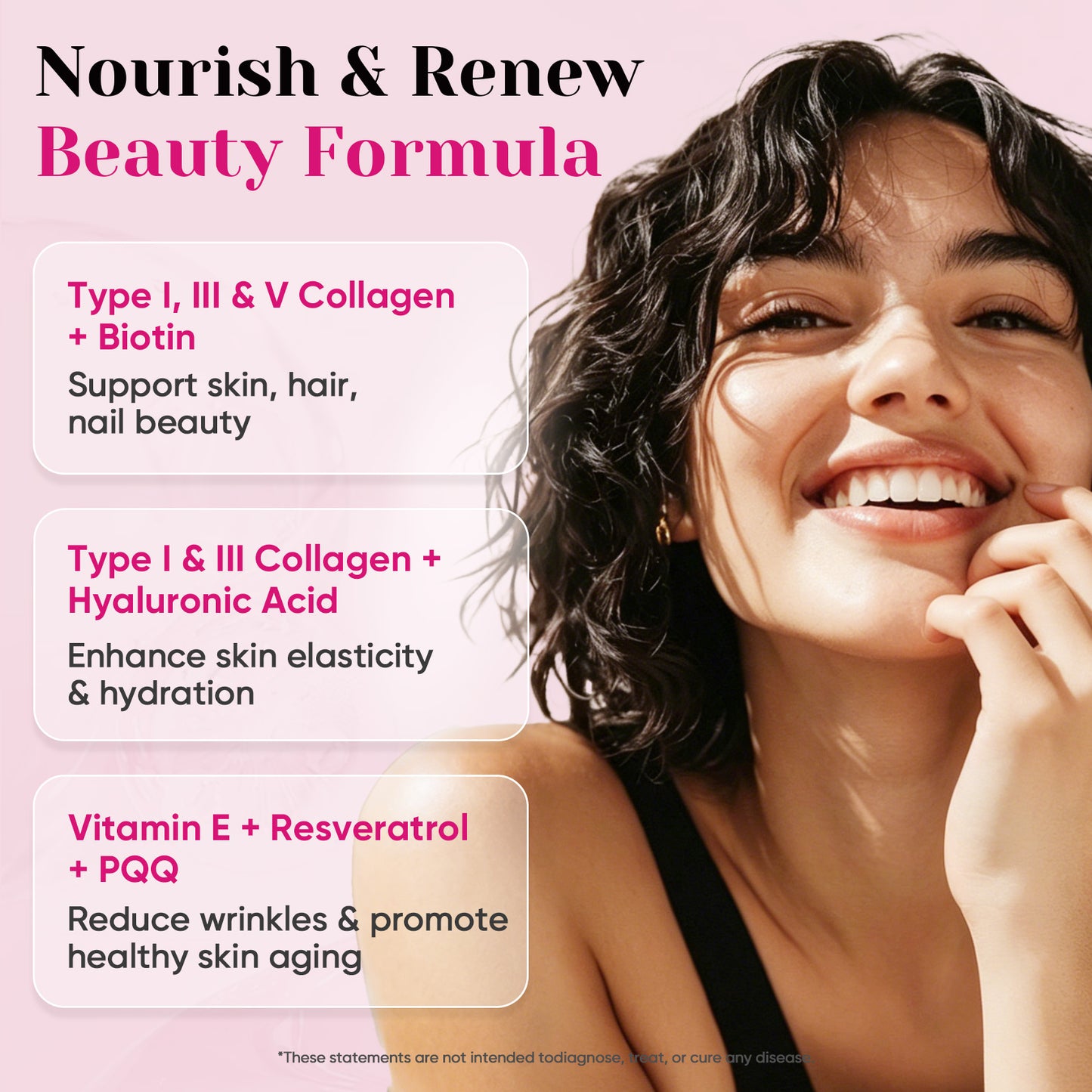 Multi Collagen Peptides Capsules - Collagen for Women with Biotin 10000mcg