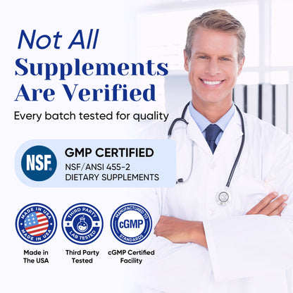 Cortisol Supplement for Women & Men with Ashwagandha, GABA - 60 Day Supply